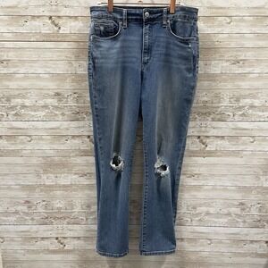 Joe's Womens 29 Jeans Hi-Rise‎ Straight Crop Stretch Celina Distressed 5-Pocket